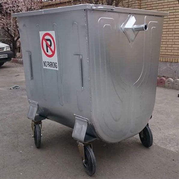 Galvanized trash can for home and workplace